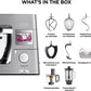 KENWOOD Küchenmaschine mit Kochfunktion Cooking Chef XL KCL95.424SI mit integrierter Waage und umfangreichem Zubehör