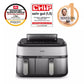 PHILIPS
Heißluftfritteuse 5000 Series NA555/00, Dual Basket mit Steam und 9L Kapazität (6L+3L)