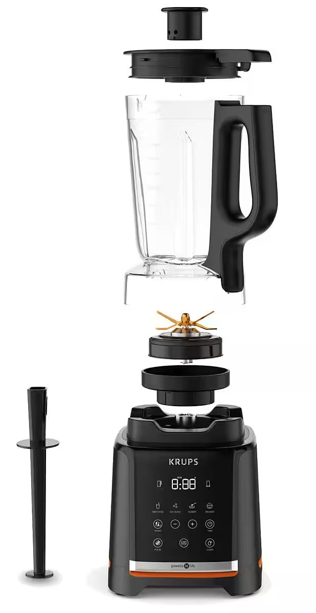 KRUPS
Standmixer KB9158 InfinyMix
1,75 L Tritanbehälter, inkl. Stampfer und Rezeptheft, 35.000 U/Min