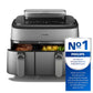PHILIPS
Heißluftfritteuse 5000 Series NA555/00, Dual Basket mit Steam und 9L Kapazität (6L+3L)