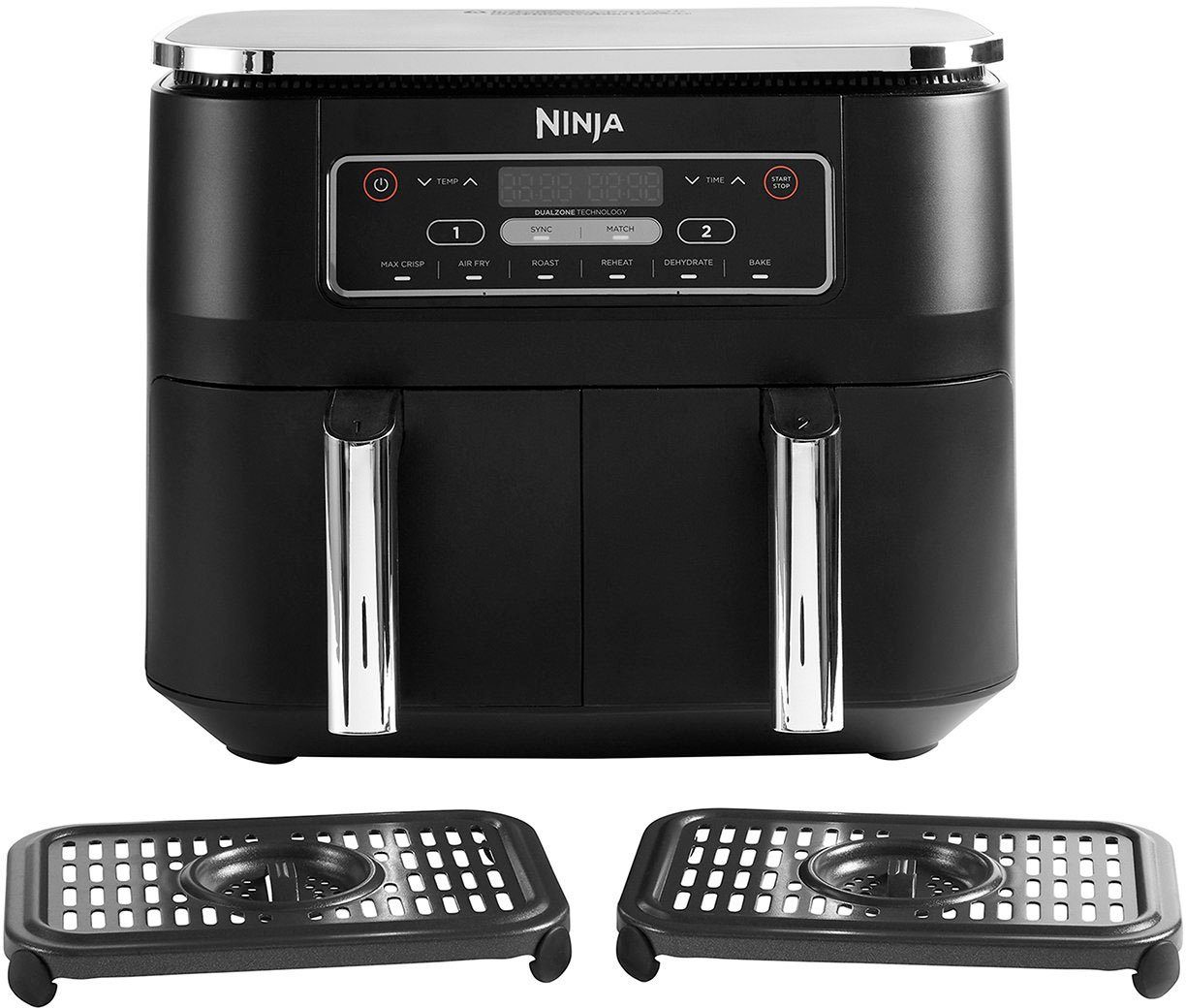Ninja Foodi Dual Zone Air Fryer (AF300EU) – 7,6 L, 2 Tiroirs, 6 Fonctions
