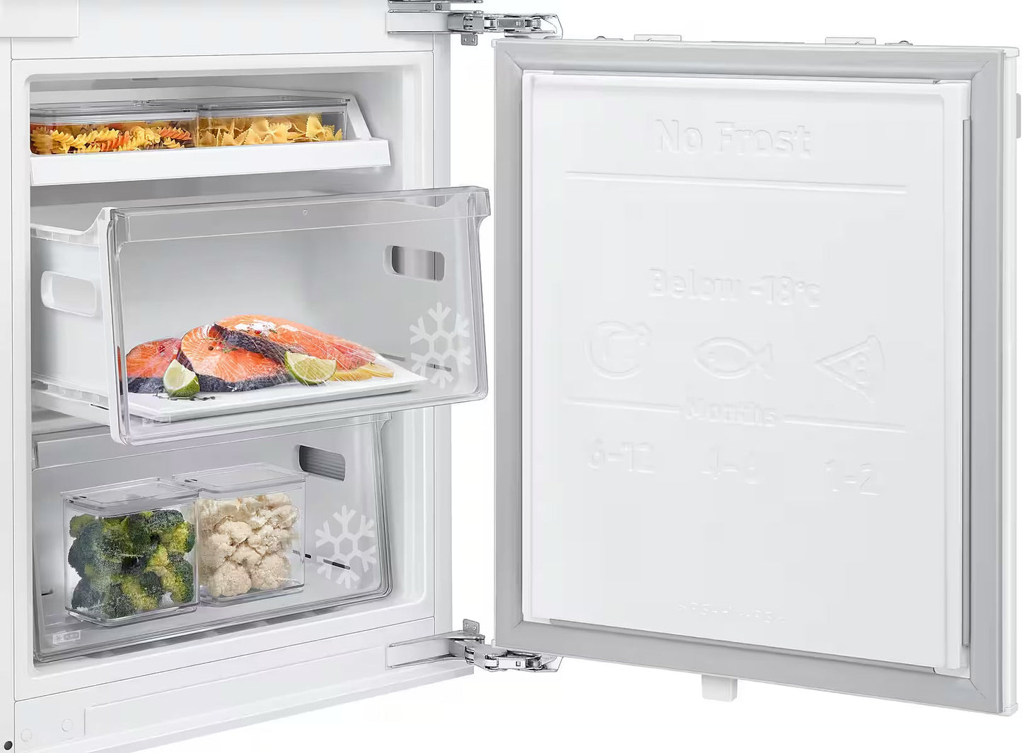SAMSUNG
Einbaukühlgefrierkombination BRB8OF BRB80F26ACFO
Optimal Fresh+ - Langanhaltende Frische für Fleisch und Fisch