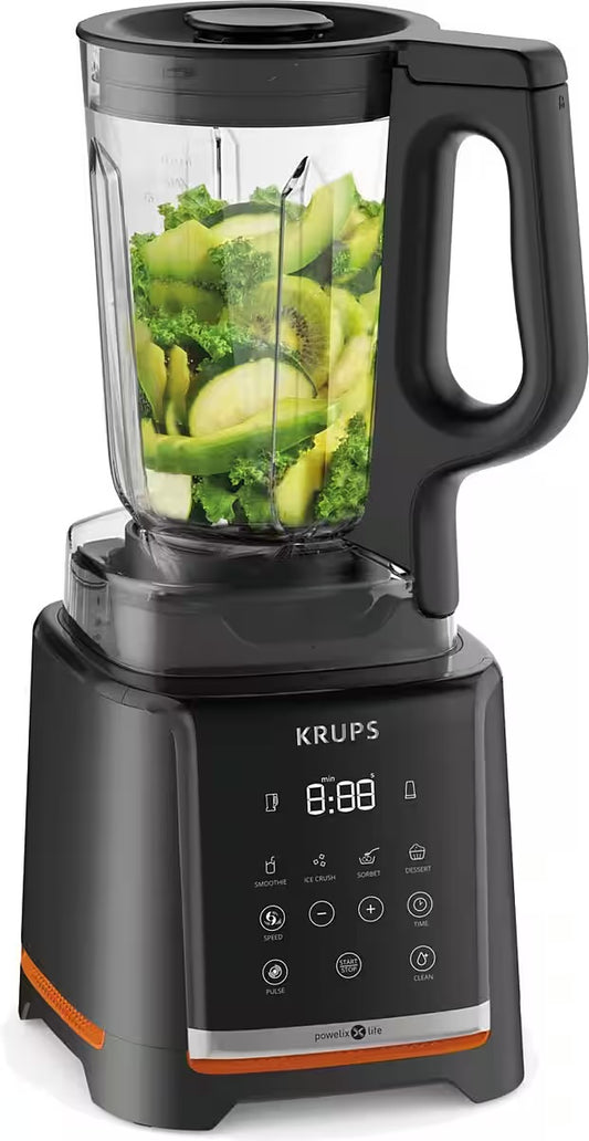 KRUPS
Standmixer KB9158 InfinyMix
1,75 L Tritanbehälter, inkl. Stampfer und Rezeptheft, 35.000 U/Min