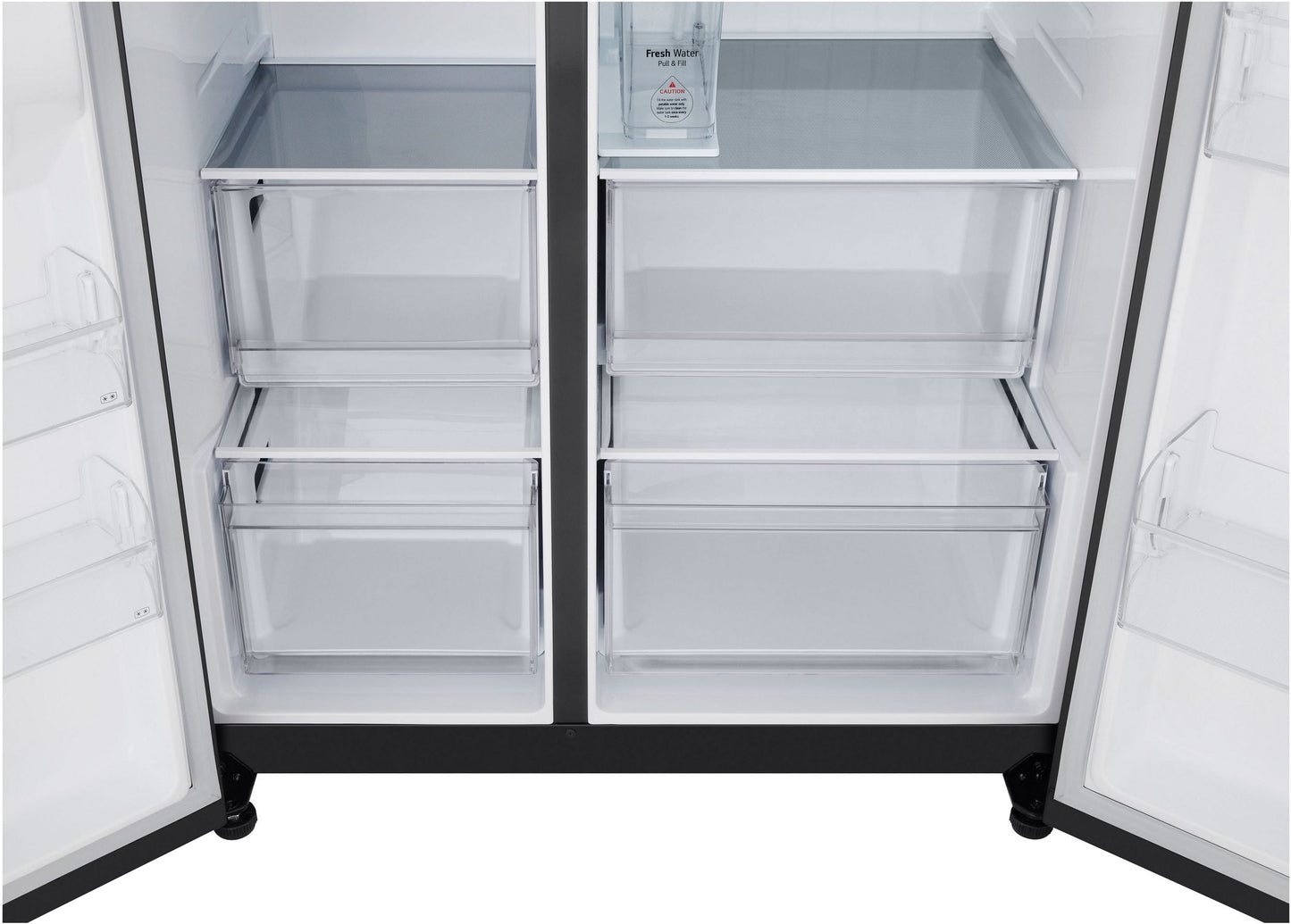 LG Side-by-Side GSLC41EPPE Total No Frost, LINEARCooling, Multi-Airflow, Integrierter Wassertank