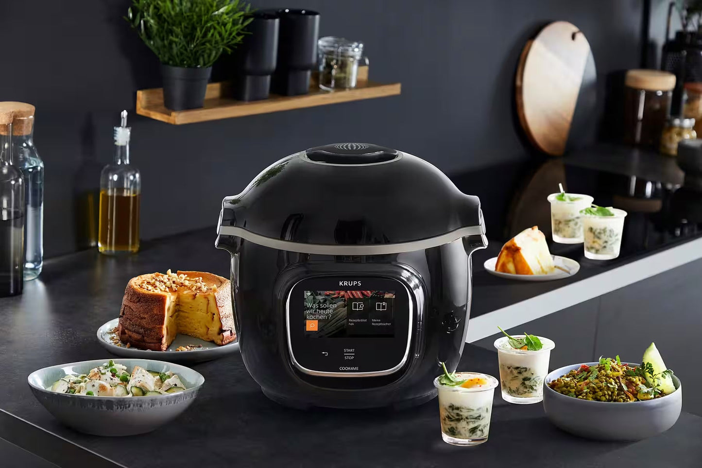 KRUPS
Multikocher CZ9128 Cook4Me Touch
elektr. Schnellkochtopf, WLAN-fähig, 250 Rezepte, 13 Gareinstellungen