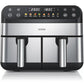 ARENDO
Heißluftfritteuse XXL Doppelkammer Airfryer 9L, Dual Zone, Backofen, Dörrautomat
mit Zubehör, Touchscreen, 3D Umluftsystem, fettarmes gesundes Kochent