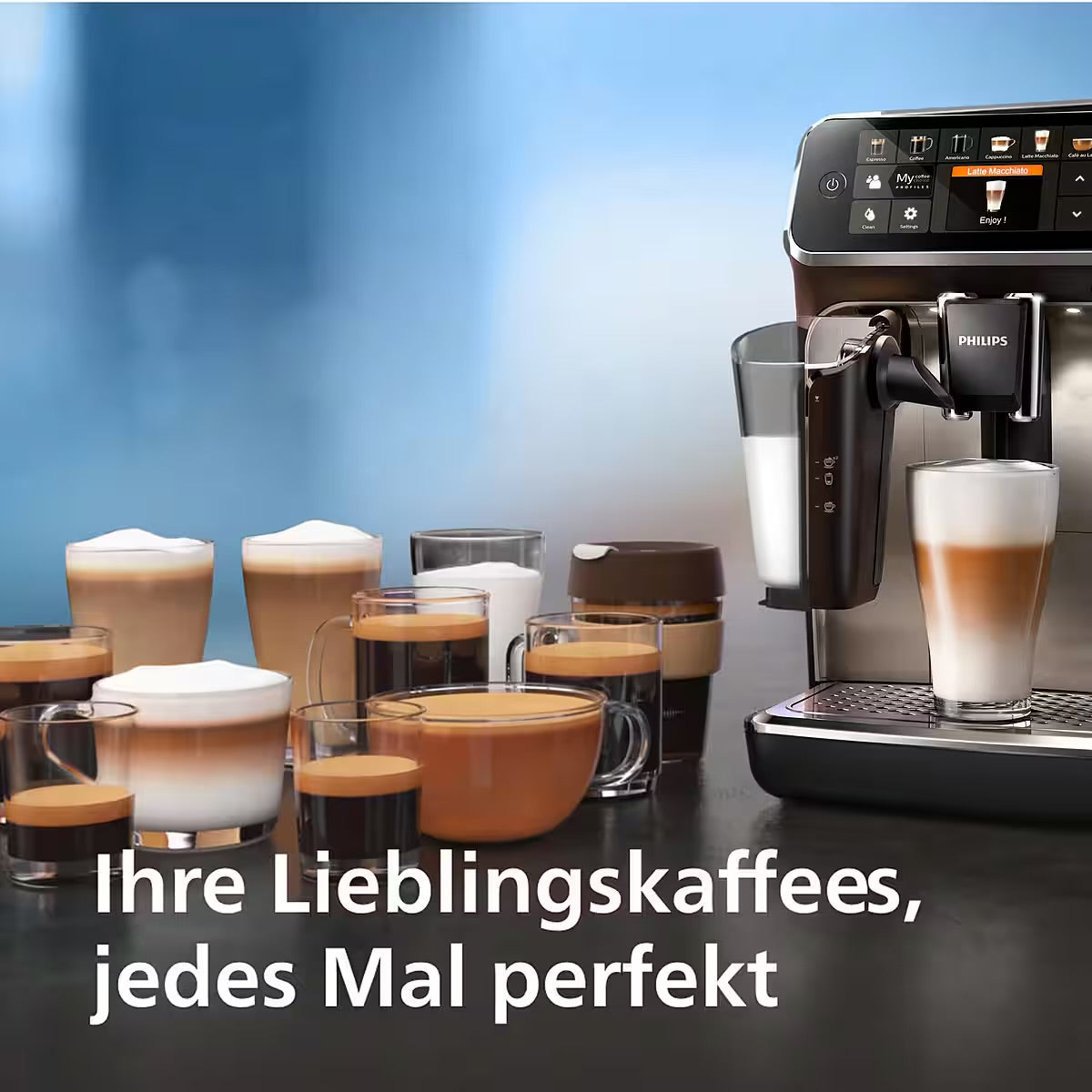 PHILIPS
Kaffeevollautomat 5400 Series EP5447/90 LatteGo