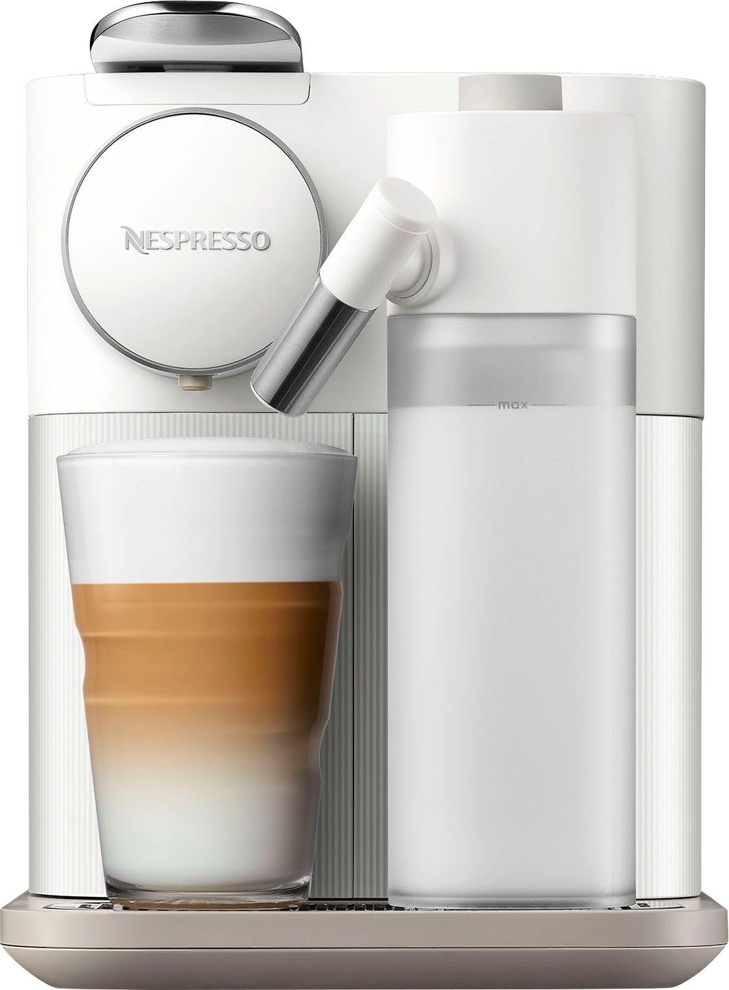 NESPRESSO Kapselmaschine EN640.W von DeLonghi, white inkl. Willkommenspaket mit 7 Kapseln