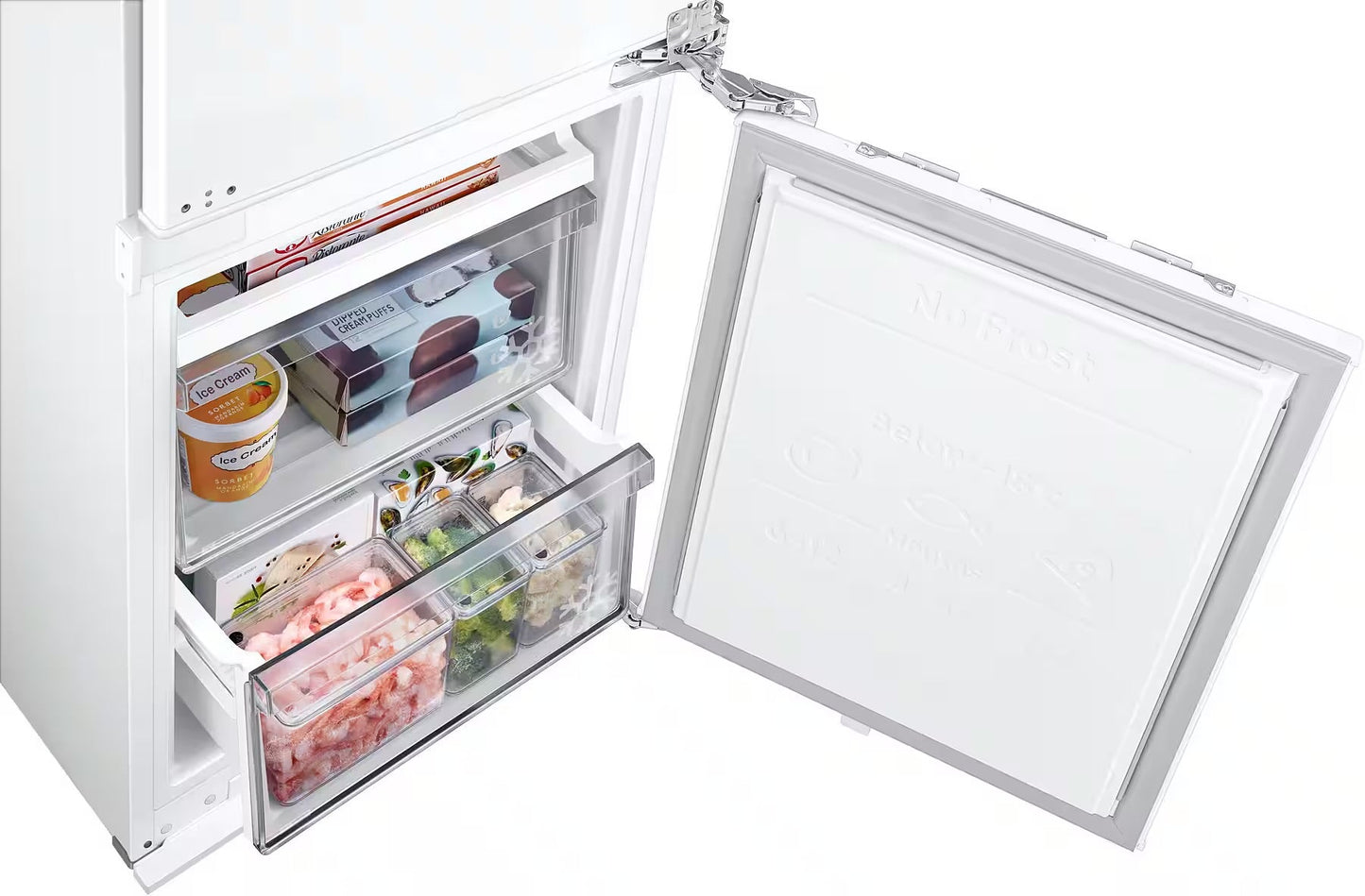SAMSUNG
Einbaukühlgefrierkombination BRB8OF BRB80F26ACFO
Optimal Fresh+ - Langanhaltende Frische für Fleisch und Fisch