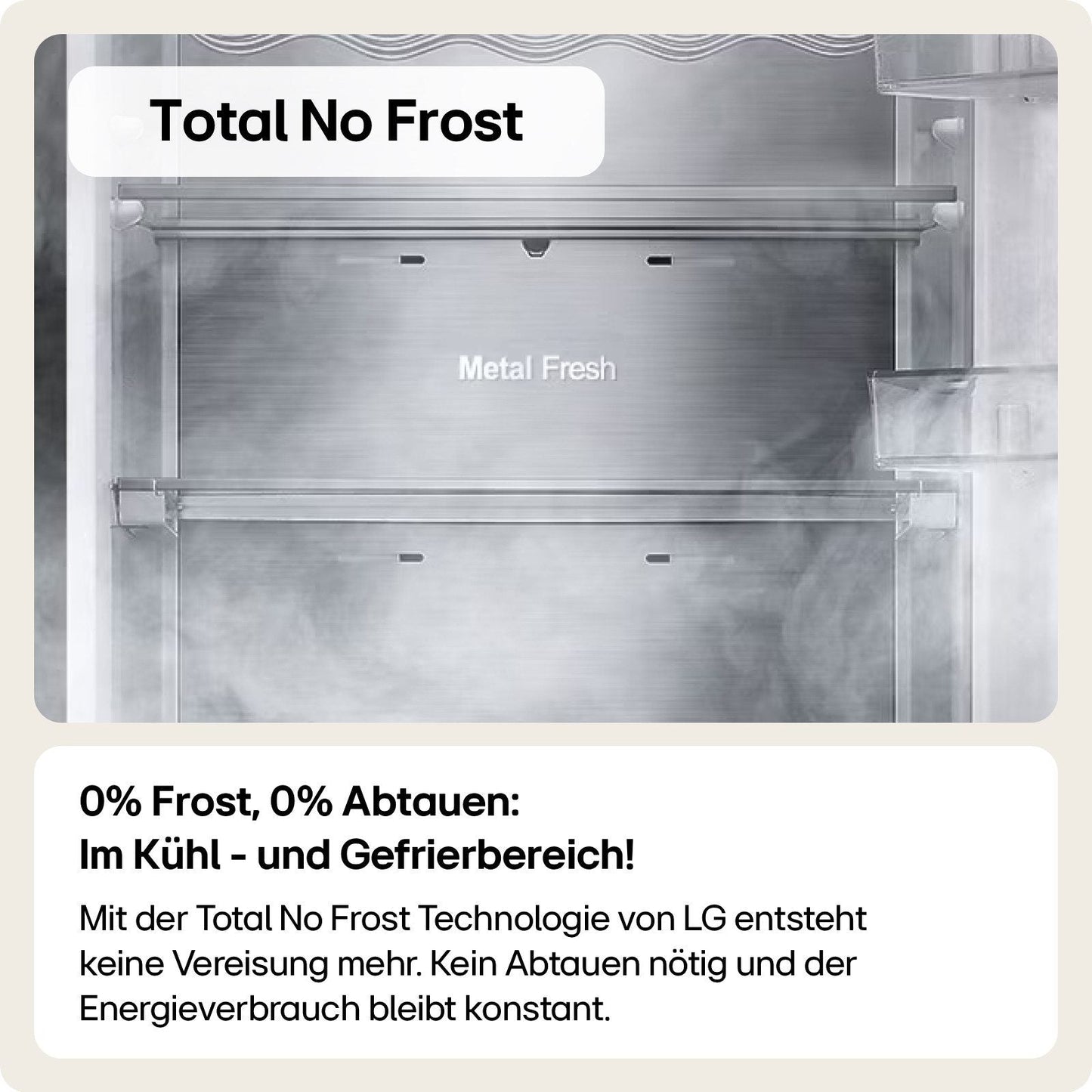 LG Side-by-Side GSLC41EPPE Total No Frost, LINEARCooling, Multi-Airflow, Integrierter Wassertank