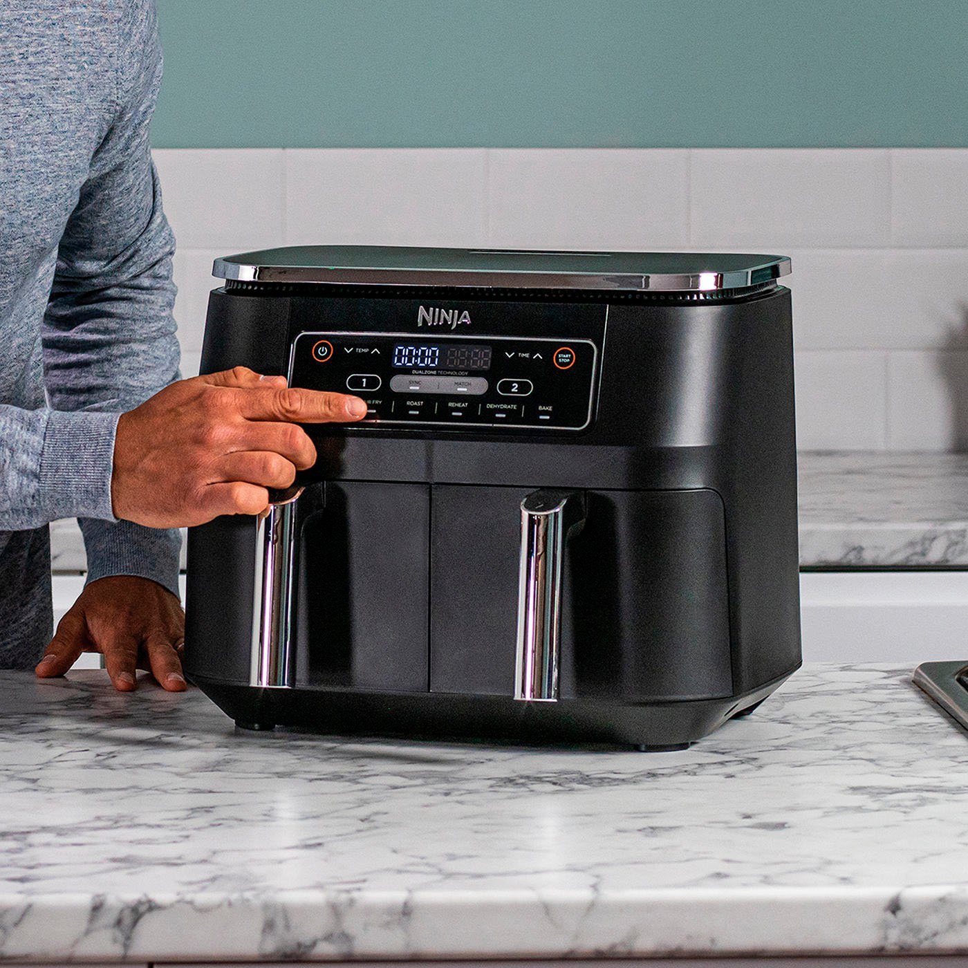 Ninja Foodi Dual Zone Air Fryer (AF300EU) – 7,6 L, 2 Tiroirs, 6 Fonctions