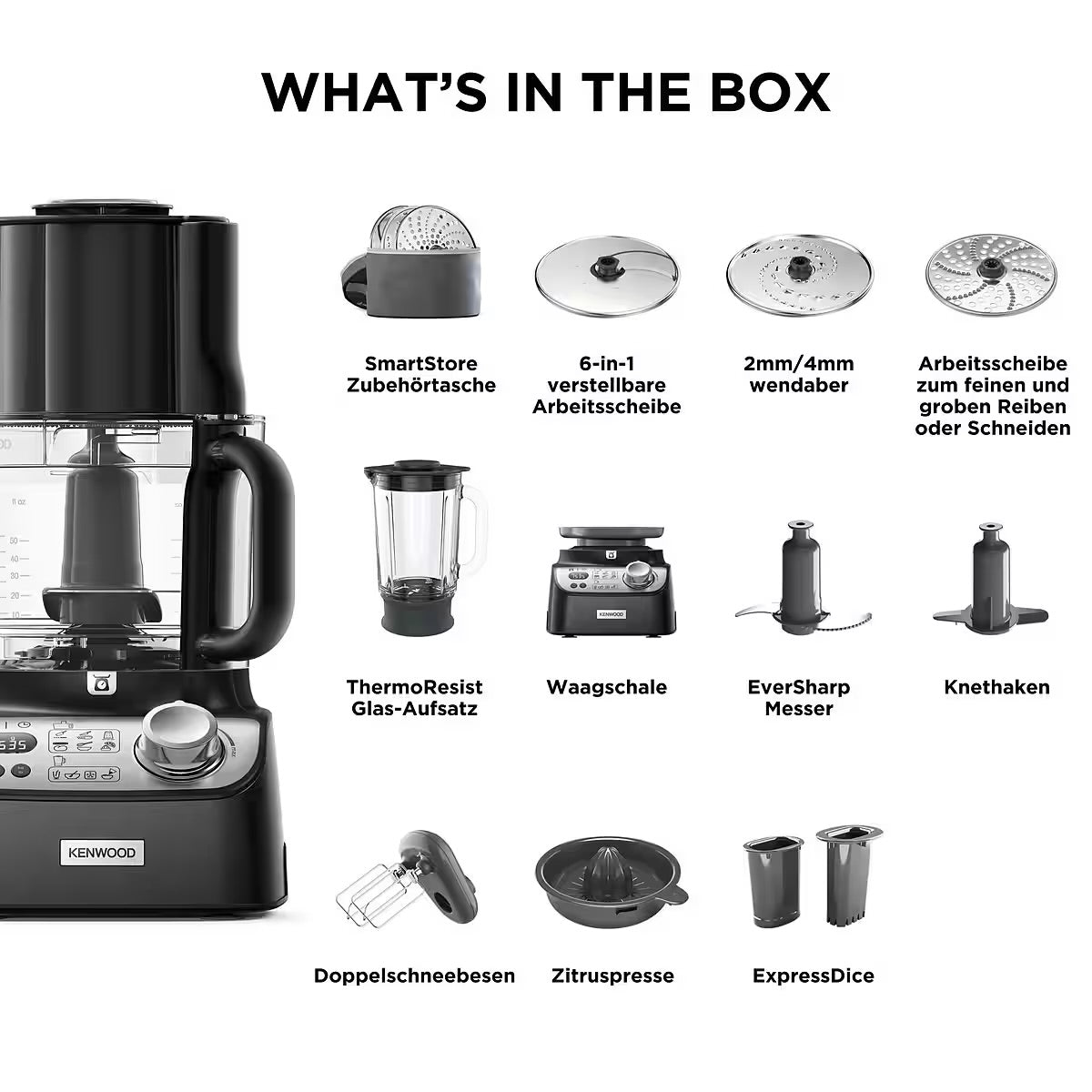 KENWOOD
Küchenmaschine FDM72.990BK MultiPro XL Weigh+