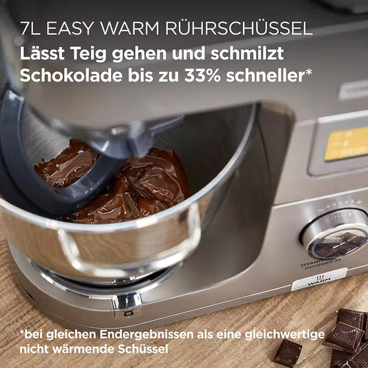 KENWOOD Küchenmaschine Titanium Chef Patissier XL KWL90.594SI Wärmefunktion, zusätzliche 5 l Schüssel, inkl. umfangreiches Zubehör