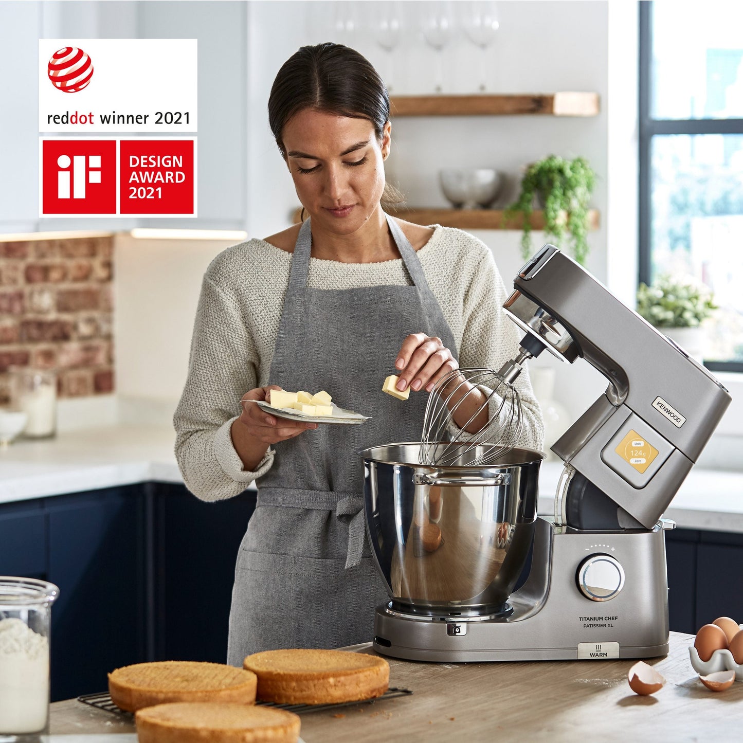 KENWOOD Küchenmaschine Titanium Chef Patissier XL KWL90.594SI Wärmefunktion, zusätzliche 5 l Schüssel, inkl. umfangreiches Zubehör