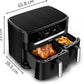 TEFAL Heißluftfritteuse Dual Easy Fry XXL, 2 Schubladen, 6,5l + 4,5l, 7 Programme, MyTefal App