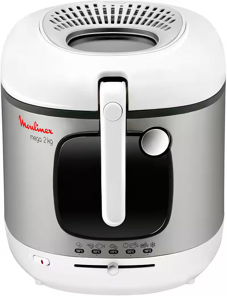 MOULINEX Fritteusen Mega, Kapazität 2 kg, für bis zu 8 Personen, Anti-Geruchs-Filter