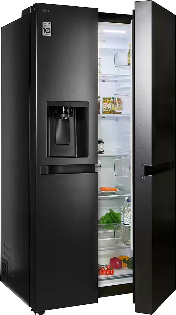 LG Side-by-Side GSLC41EPPE Total No Frost, LINEARCooling, Multi-Airflow, Integrierter Wassertank
