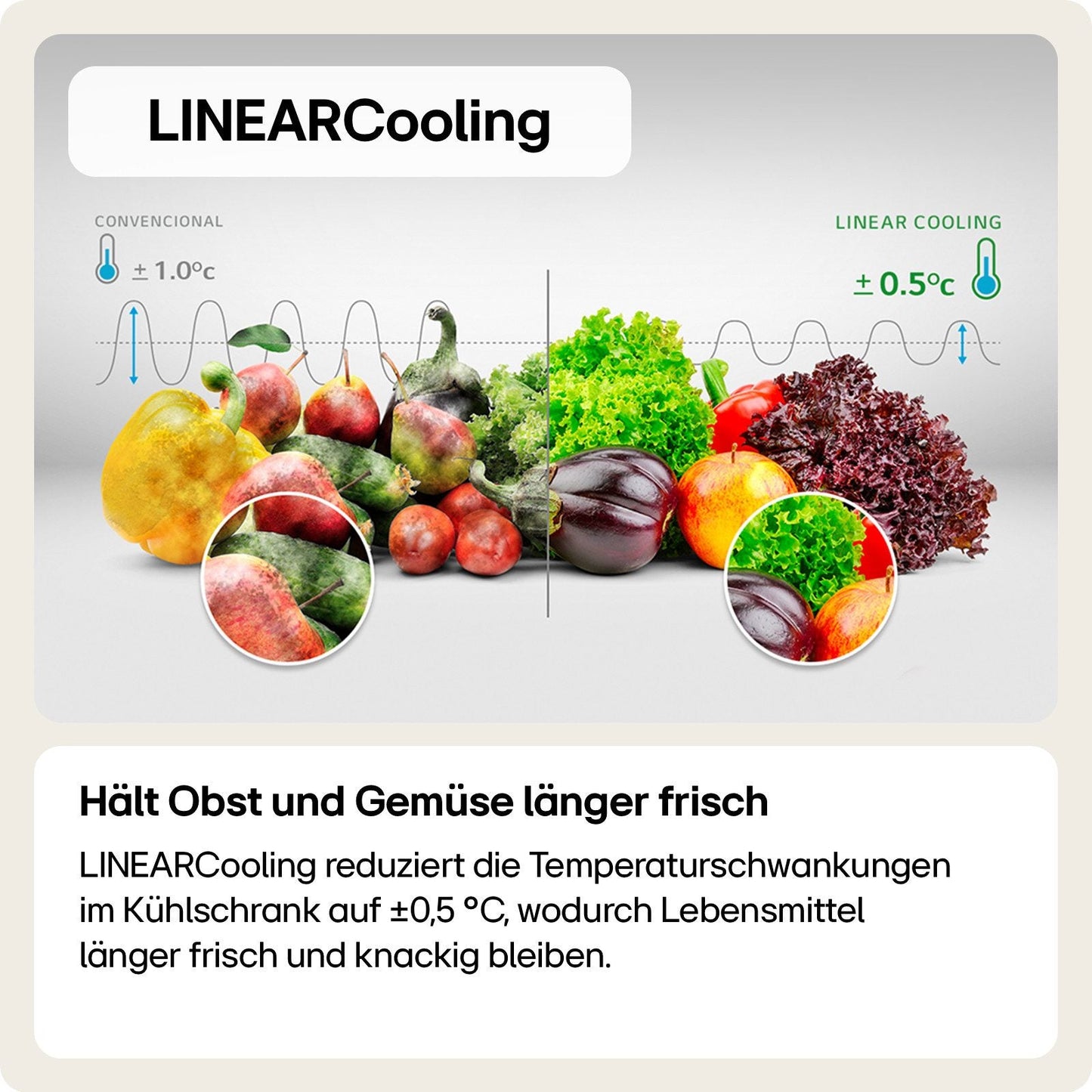 LG Side-by-Side GSLC41EPPE Total No Frost, LINEARCooling, Multi-Airflow, Integrierter Wassertank