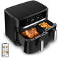 TEFAL Heißluftfritteuse Dual Easy Fry XXL, 2 Schubladen, 6,5l + 4,5l, 7 Programme, MyTefal App